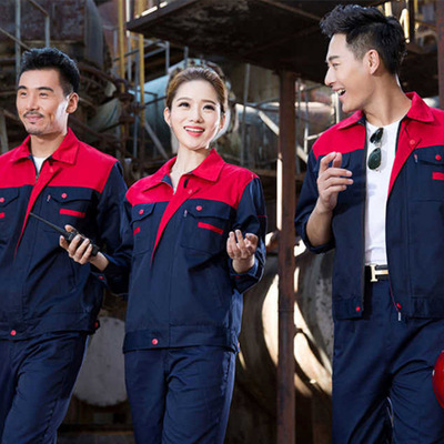 work clothes spring and autumn Labor insurance coverall Long sleeve men and women Labor uniforms Anti-static Work clothes direct deal Printing logo