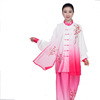 Henan Pretty Tai Chi clothes Stretch yarn Chinese style Rose red Gradient Embroidery Three