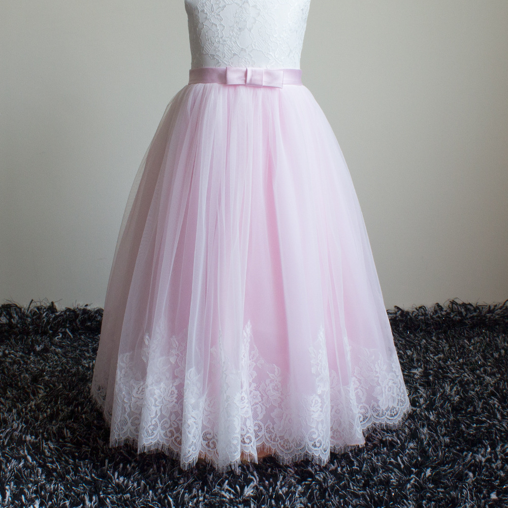 Ärmelloses Spitzenkleid für Mädchen, bauschiges Prinzessinnenkleid für Geburtstag, Hochzeit, Kinderbekleidung 3-7 Jahre 【Vorbestellung | Versand in 15 Tagen】_voghion.com