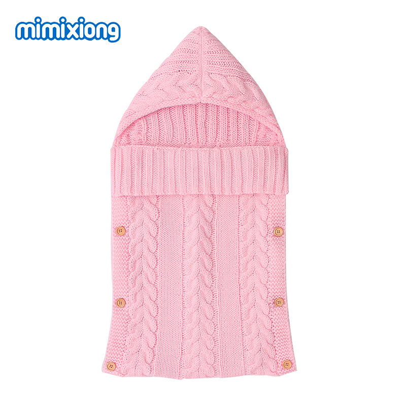 ins热卖款新生儿纯色睡袋毛毯包裹层婴儿睡袋