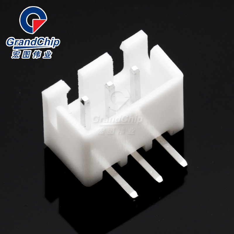 連接器XH2.54 3AW 間距2.54mm彎針母座 3Pin 90度彎針插座 接插件