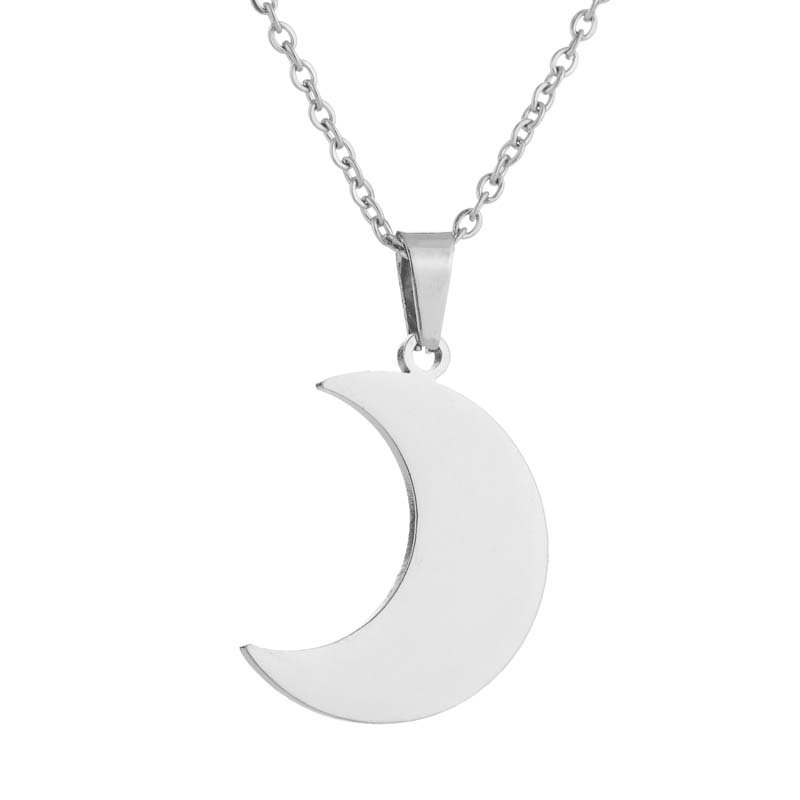 Moon Pattern Women'S Gender PVD Coated 18K Gold Real Gold Plated Moon 201 Stainless Steel Fashion Waterproof Non Tarnish Ear Studs