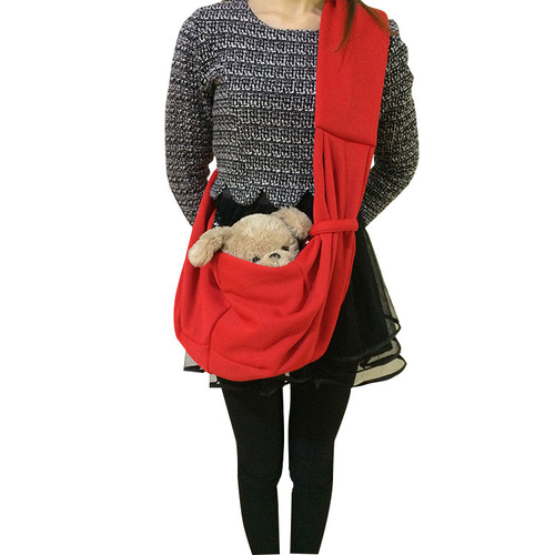 New cross-border dog outing shoulder bag, crossbody pet bag, breathable polyester large capacity dog ​​bag, cat bag