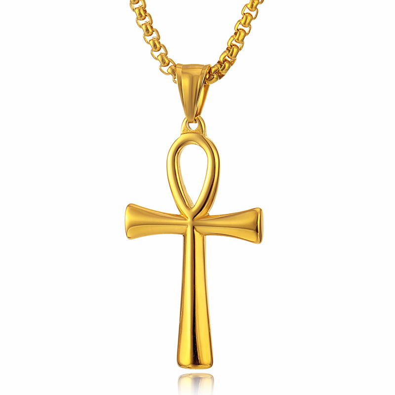 Simple Style Cross Alloy Plating Men's Pendant Necklace display picture 19