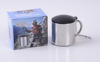 Small fashionable cup suitable for hiking stainless steel, coffee thermos with glass, wholesale