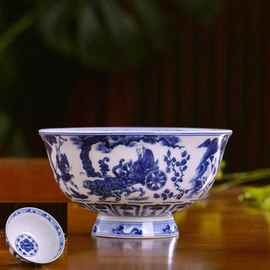 高脚碗 陶瓷寿碗 陶瓷喜碗 陶瓷面碗 礼品碗 添加LOGO创意个性化