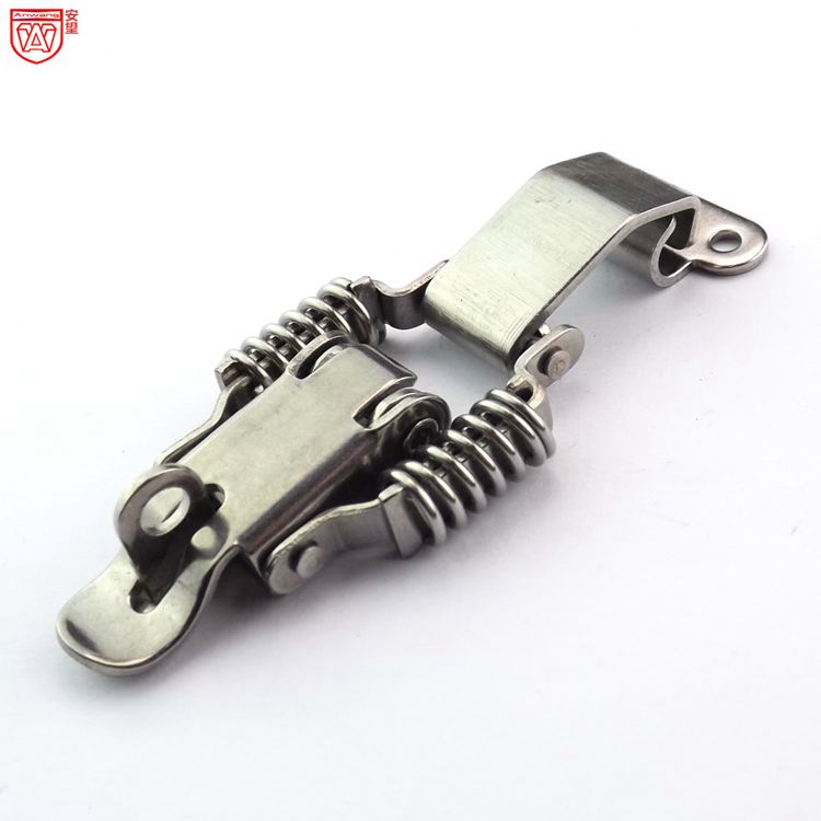 Botón de caja de equipos de seguridad botón de bloqueo botón de bloqueo de doble resorte botón de acero inoxidable 068 + 1 304 con gancho