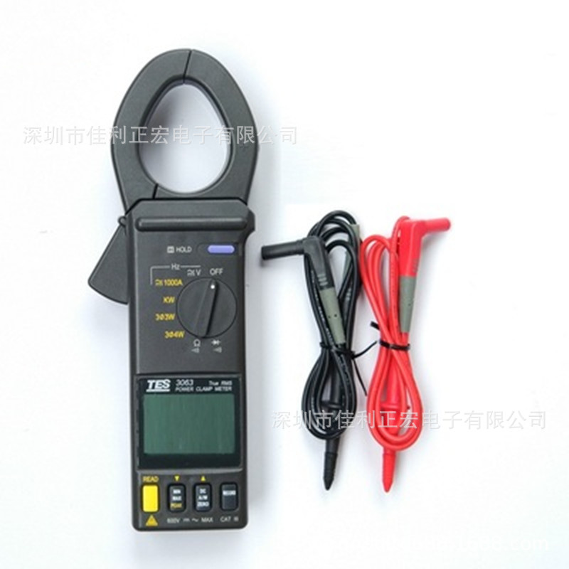 泰仕TES-3063 数位钳式功率表钩表