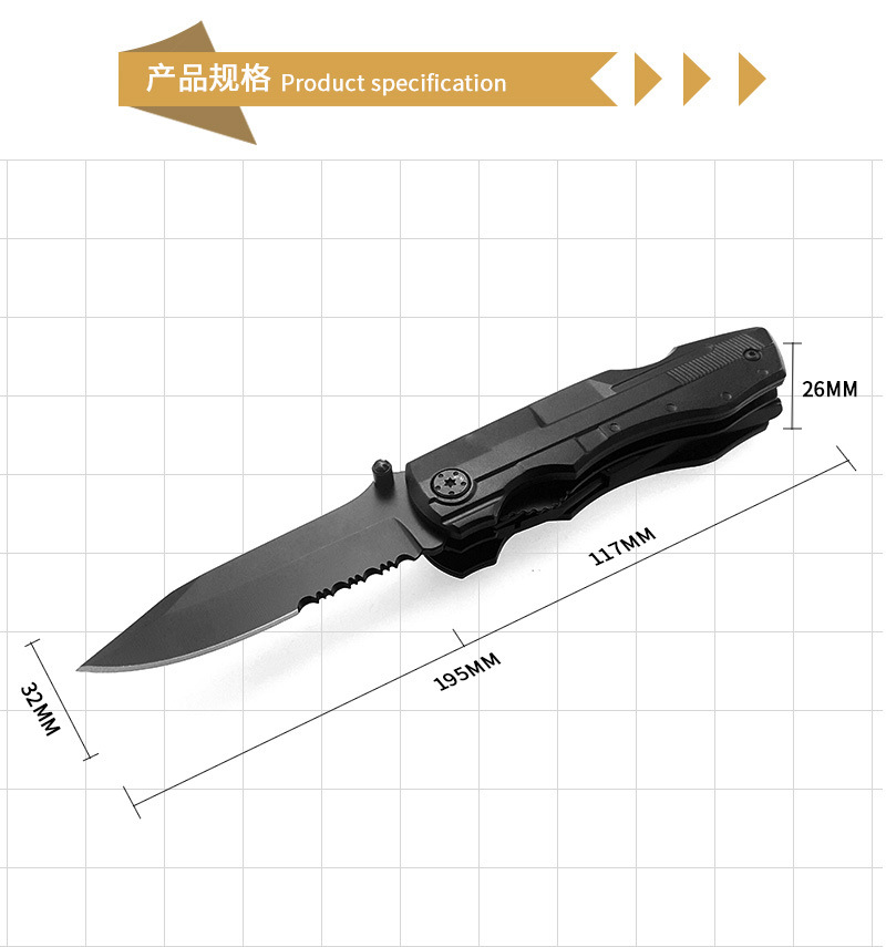 Couteau de survie KSHIELD en Acier inoxydable - Ref 3396651 Image 3