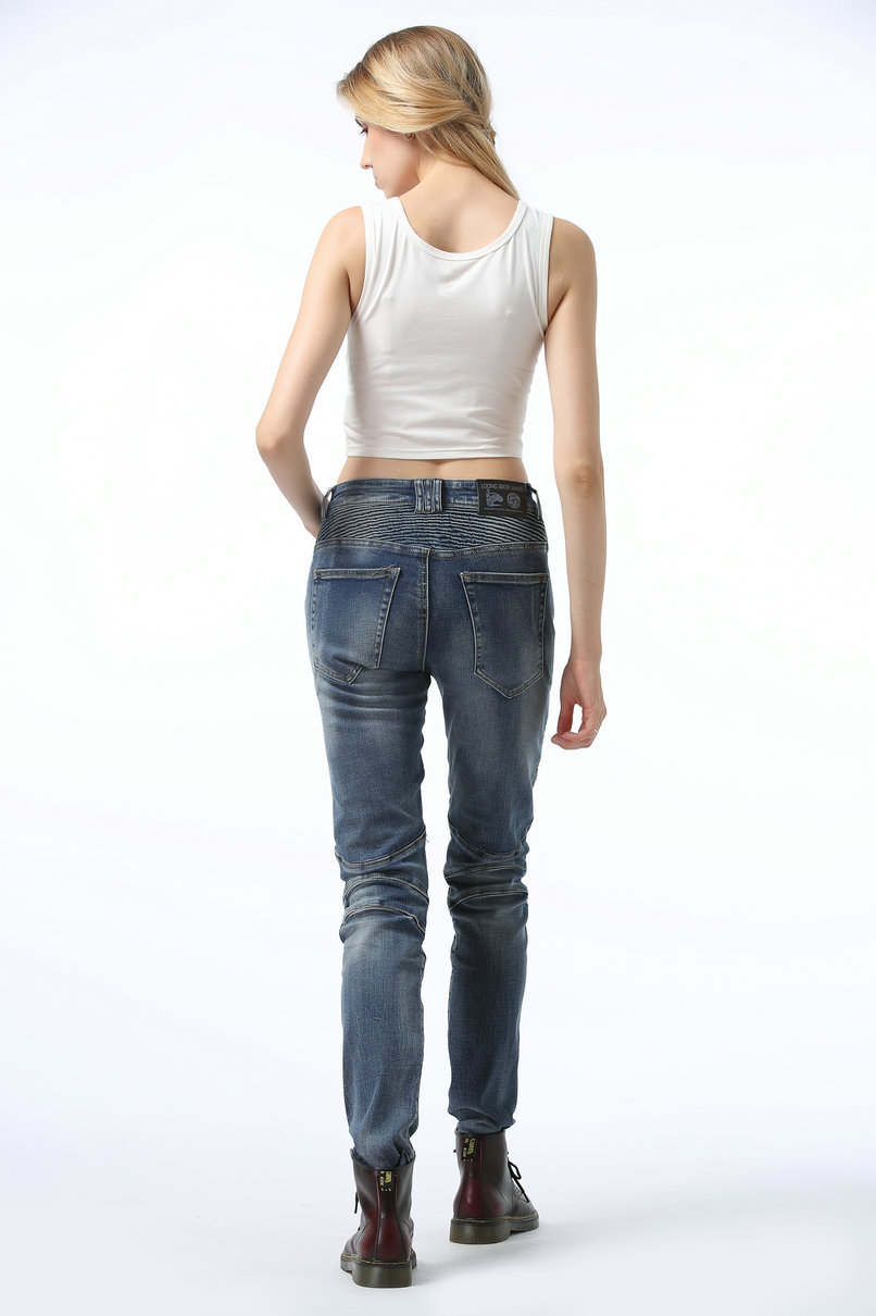 Directo de fábrica LOONG BIKER motocicleta pantalones vaqueros pantalones resistentes a las caídas Harley pantalones elásticos altos pantalones de Caballero de las mujeres