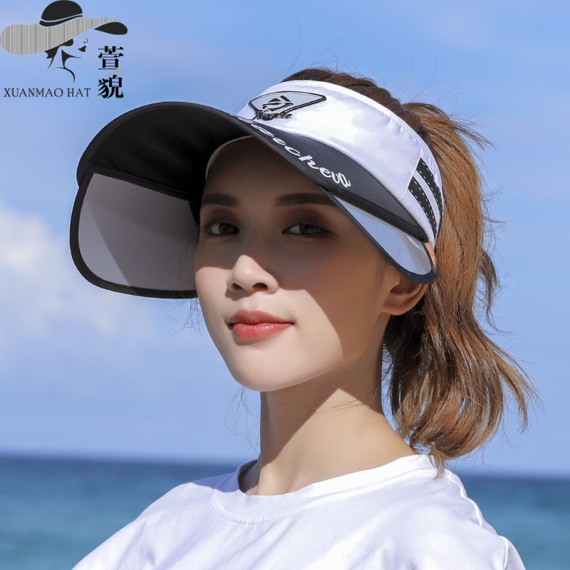 空顶帽女ins网红夏季防晒大檐遮阳帽子韩版运动百搭跑步遮脸帽潮|ru