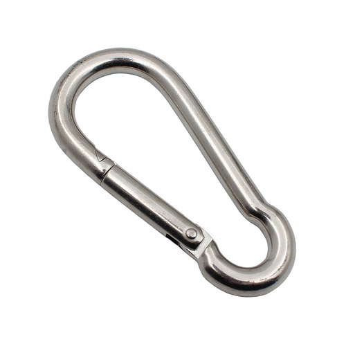 Amazon Outdoor Climbing Carabiner Spring Hook Rock Climbing Hook 304 Stainless Steel Spring Clip Metal Outdoor Accessory