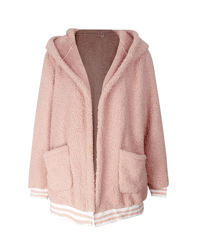 women s hooded fur coat long top NSDY8183