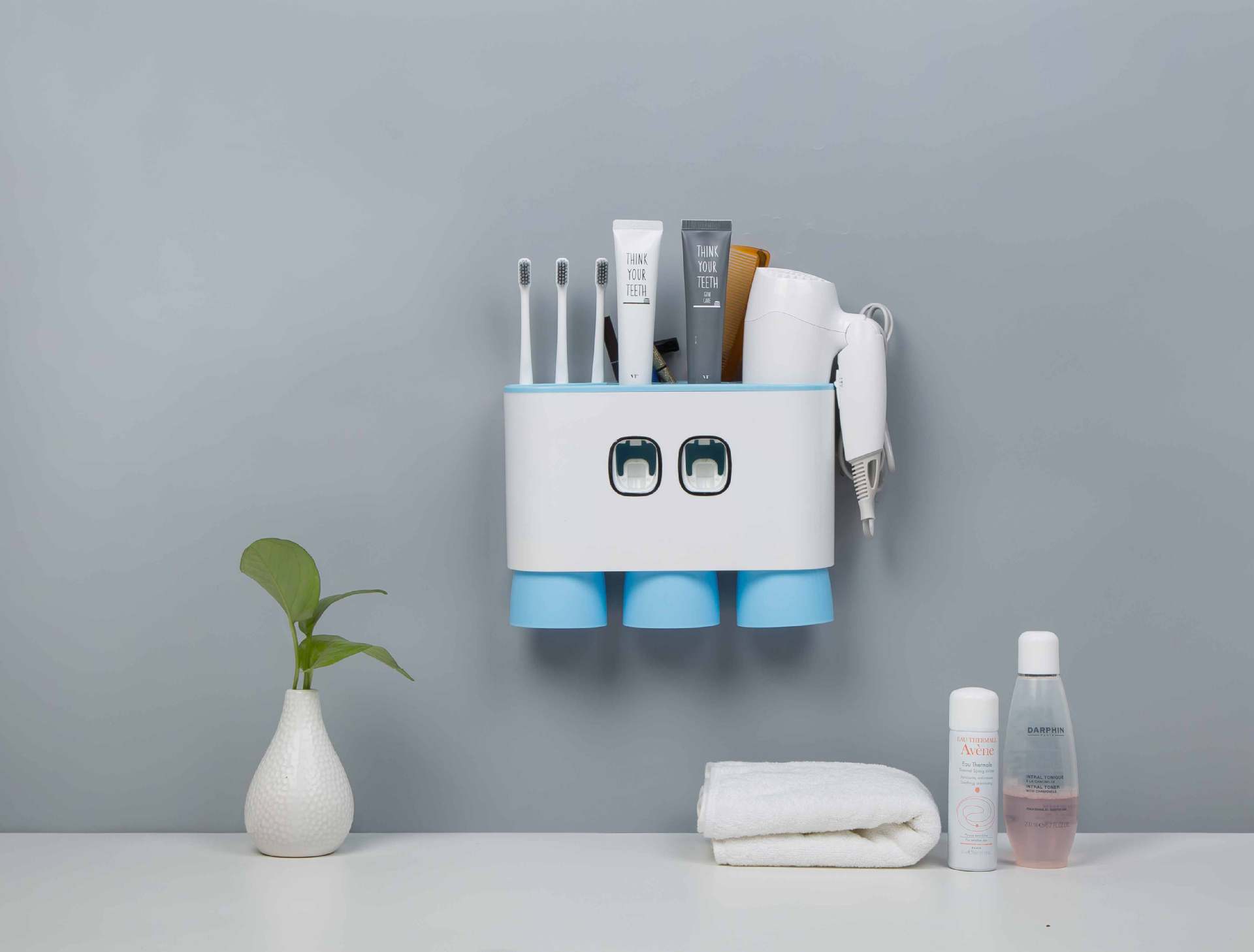 牙刷置物架免打孔漱口刷牙杯挂牆式衛生間吸壁式壁挂牙具收納套裝