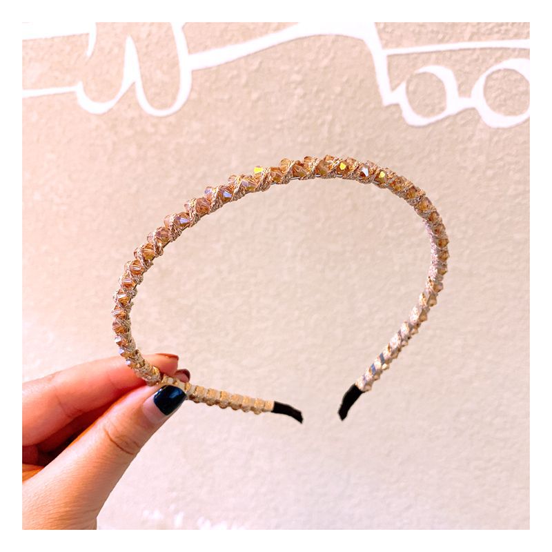 110g Weight Headwear Classification Festival Occasion Geometric Pattern Women'S Gender Retro Style Dark Blue, Pink, Purple, Green, Blue, Black Color Retro Rhinestone Crystal Fashion Headband 8