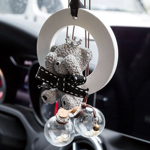 Car Cute Perfume Pendant Interior Internet Celebrity Pendant Ins Teddy Bear Rearview Mirror Aromatherapy Jewelry Women's Pendant