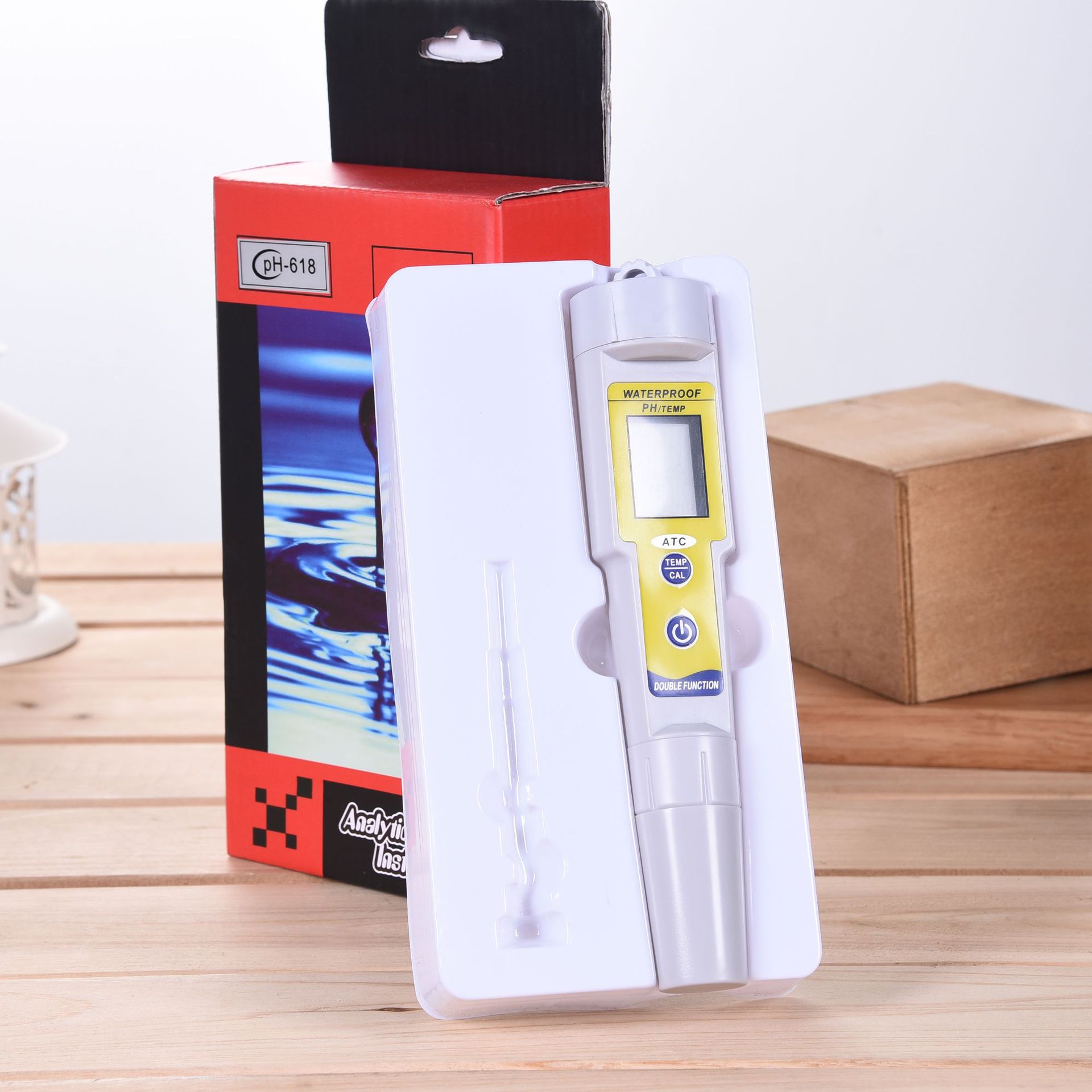 大屏酸度计笔式ph-618计检测笔ph测试仪水族馆鱼缸酸碱度pH测试笔