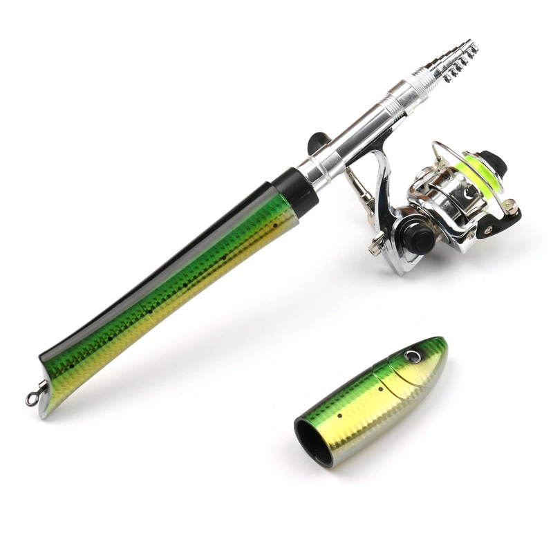 美渔 1.6 meters of mini fish -shaped portable fishing rod set Luya ice fishing rock fishing fish -shaped pen fishing rod FX