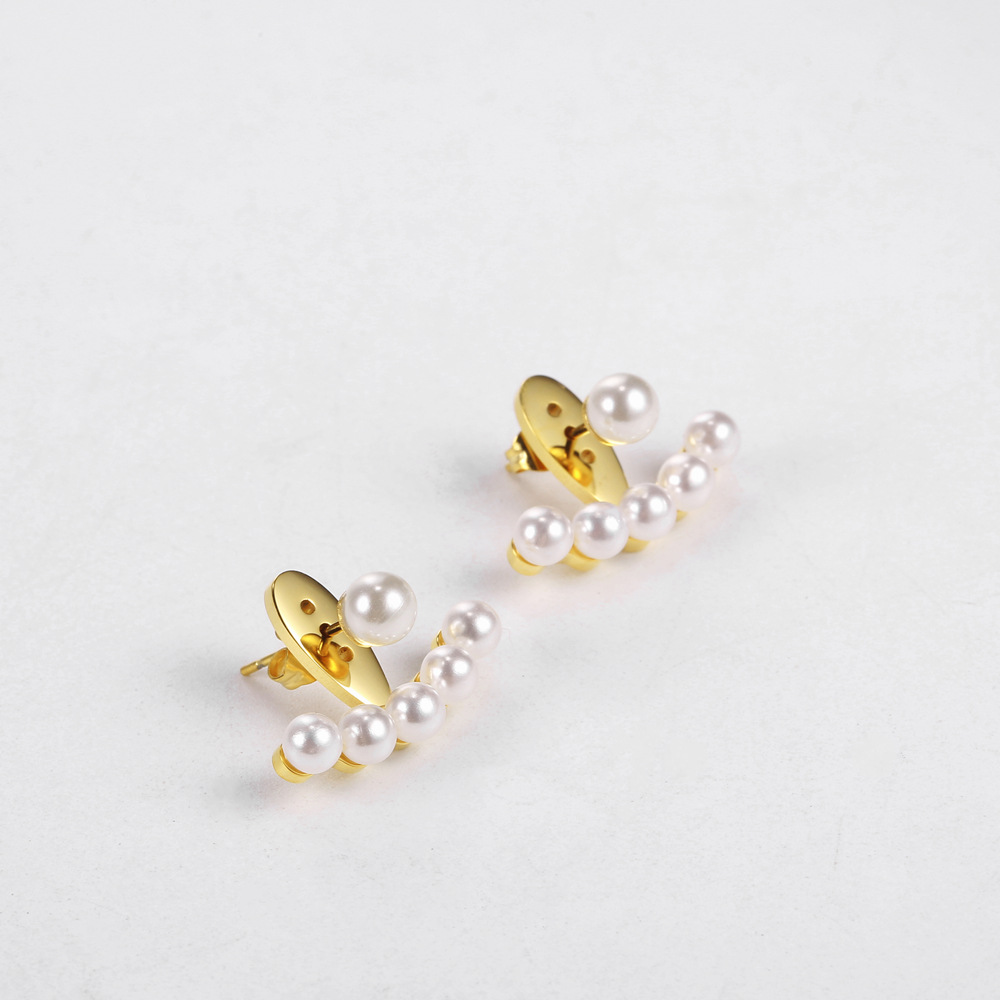 Women'S Gender Real Gold Plated Geometric 304 Stainless Steel Fashion Waterproof Non Tarnish Earrings
