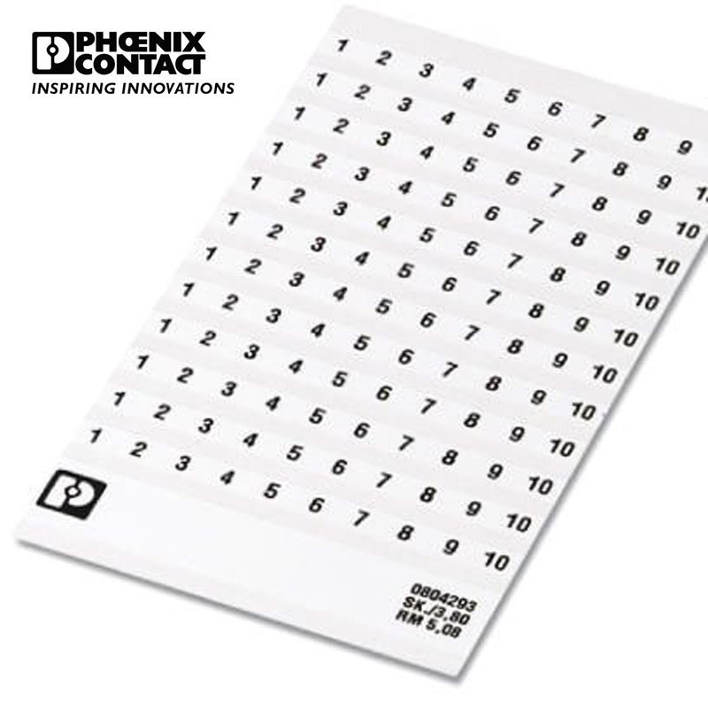 菲尼克斯电气标记条SK 5,08/3,8:FORTL.ZAHLEN1-10-0804293:0001