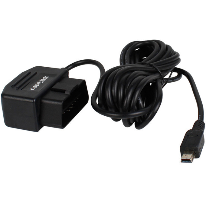 OBD降压线 行车记录仪OBD电源 12V/24V转5V 低压保护 带开关