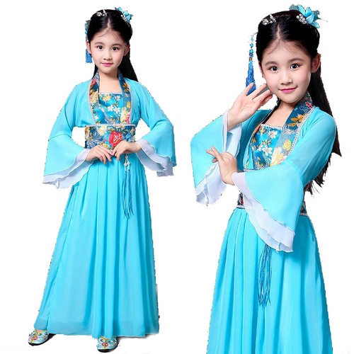 Children's ancient seven fairies Princess Dress guzheng performance costume ancient Tang and Han costume ancient Chaoyi