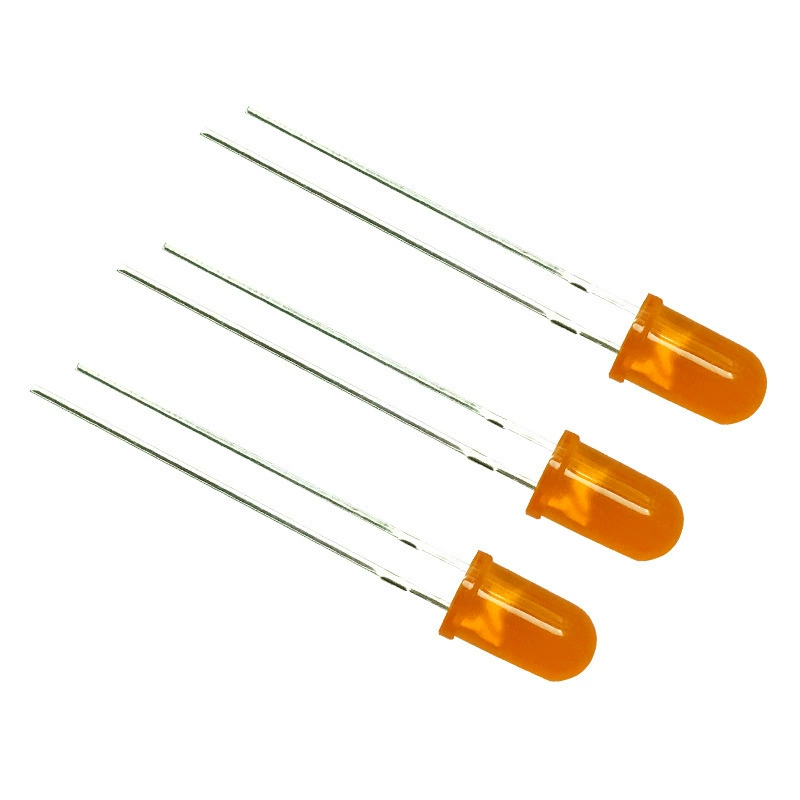 DEL lumière indicatrice orange à LED, 5 mm