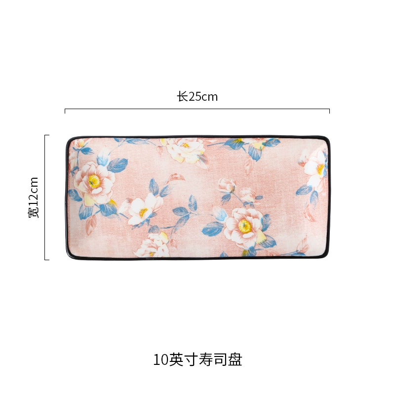 Чаша AiNi Ceramics Camellia — японский стиль, белая фактурная внешняя стенка, внутренняя розовая цветочная отделка, размеры 21.9×19.3×6 см