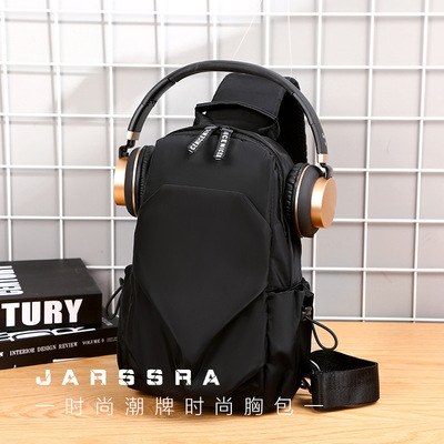 跨境新款男士胸包單肩斜挎包大容量多功能背包時尚韓版潮酷男包