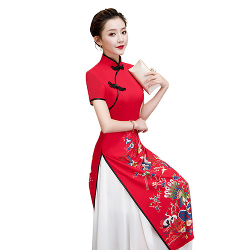 Chinese Dress Qipao Cheongsam aodai cheongsam dress large cheongsam