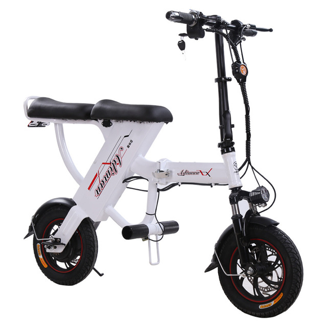 Adiman xe đạp điện pin lithium du lịch gấp xe đạp đôi nam nữ lái xe pin người lớn mini xe tay ga Xe tay ga mini