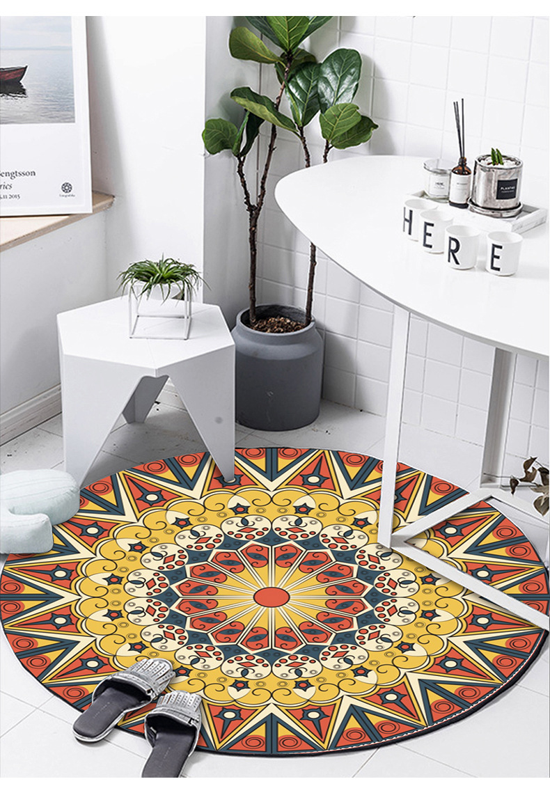 3d印花地毯,圆型毯,床边毯,电脑椅垫