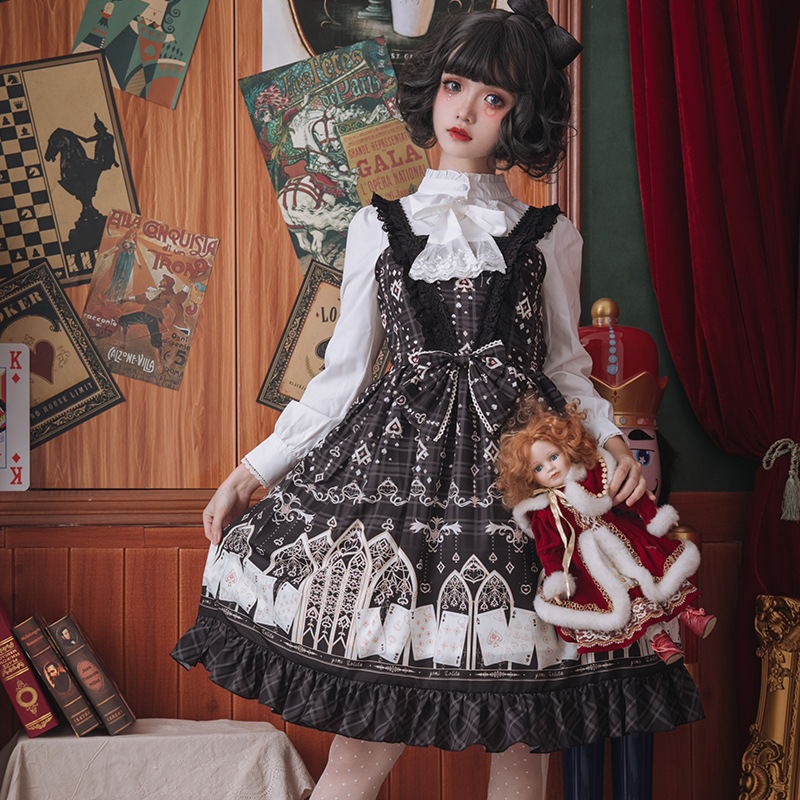 Lolita camisa diseño original japonés lindo slim fit adelgazamiento puff manga bottoming camisa Lolita camisa interior