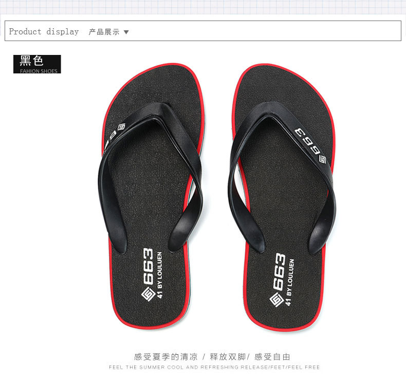 Wholesale of Lu 'an cross-border men's flip-flops, summer anti-slip rubber casual beach slippers, men's export cool slippers undefined