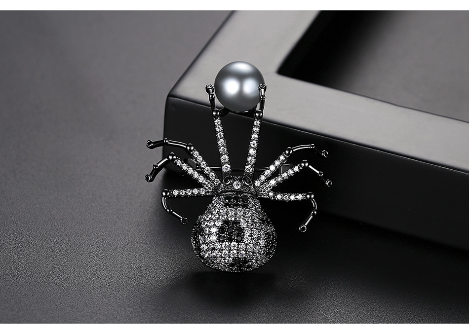 Koi Spider Brooch Brooch Accessories Brooch Spider Animal Zircon Brooch display picture 2