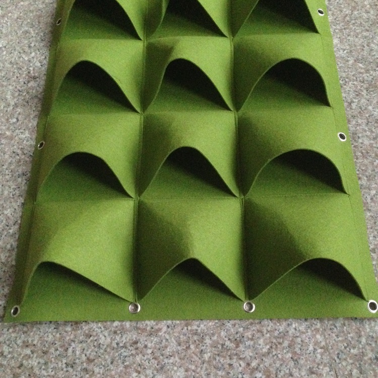 厂家供应 壁挂式毛毡种植袋 批发定制工程绿化植物墙花草种植袋|ms