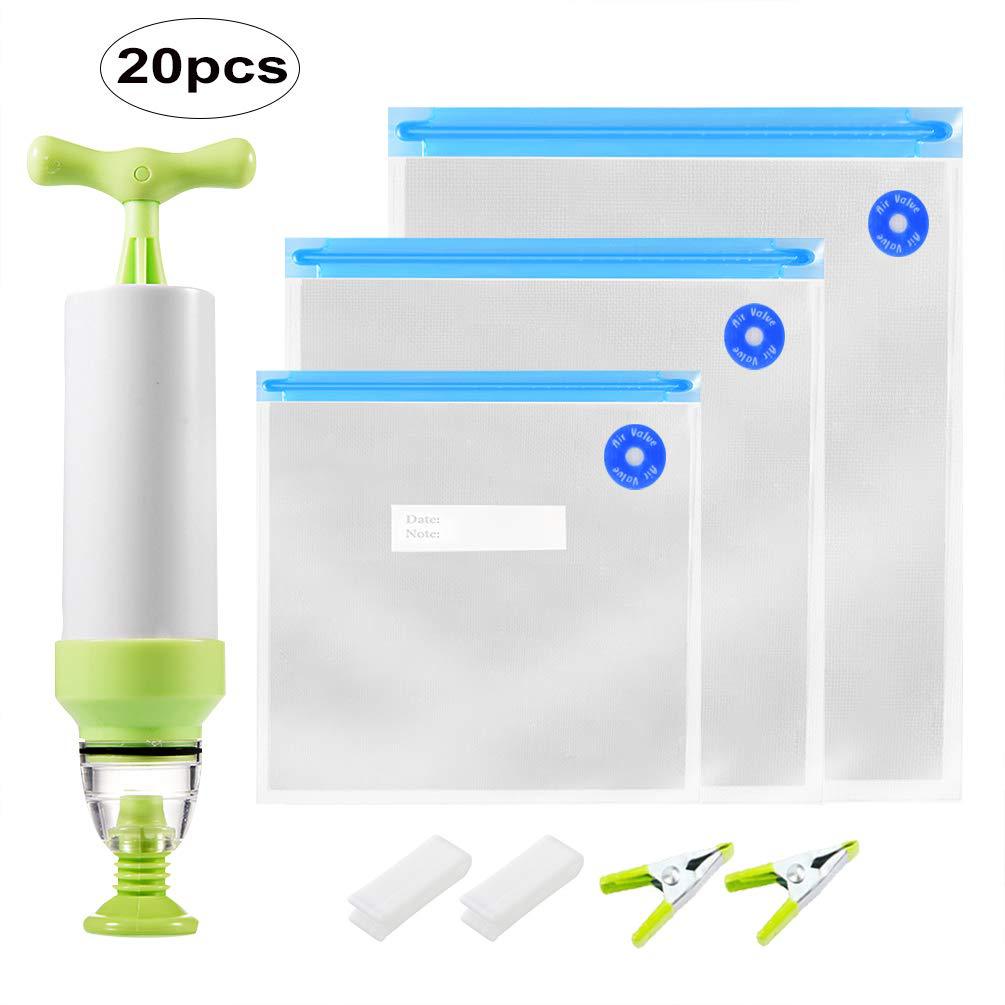 纹路真空气阀袋升级版手动抽气抽真空套装含抽气泵