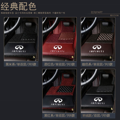 Full Encirclement Double-layer Silk Ring Car Mat Special Car Brand Logo Right-Hand Drive Custom Foreign Trade Wholesale