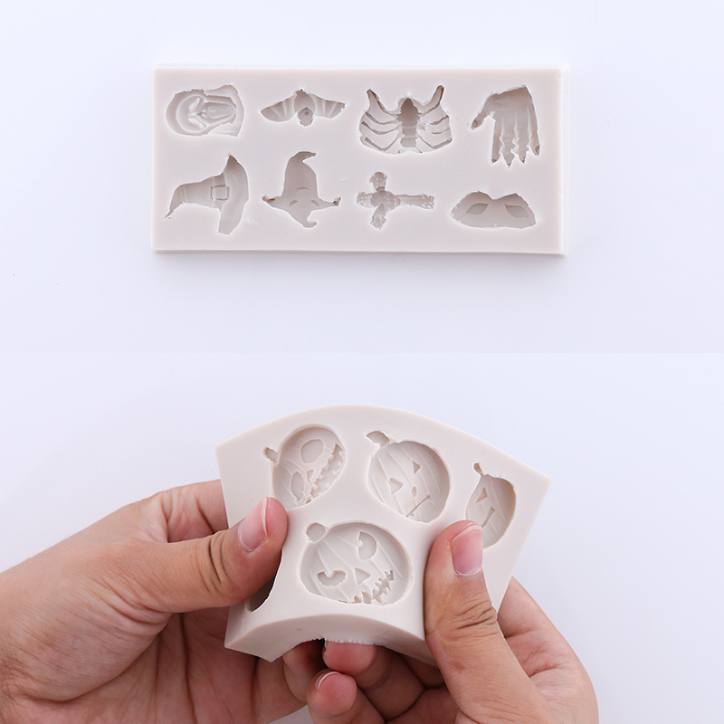 万圣节装饰硅胶模具DIY西点制作南瓜灯等巧克力翻糖蛋糕硅胶模具