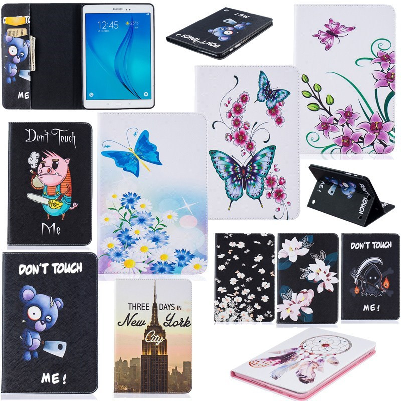Suitable for Samsung Galaxy Tab a 9.7 T550 Protective Case Soft Shell with Card Slot Cartoon Inside