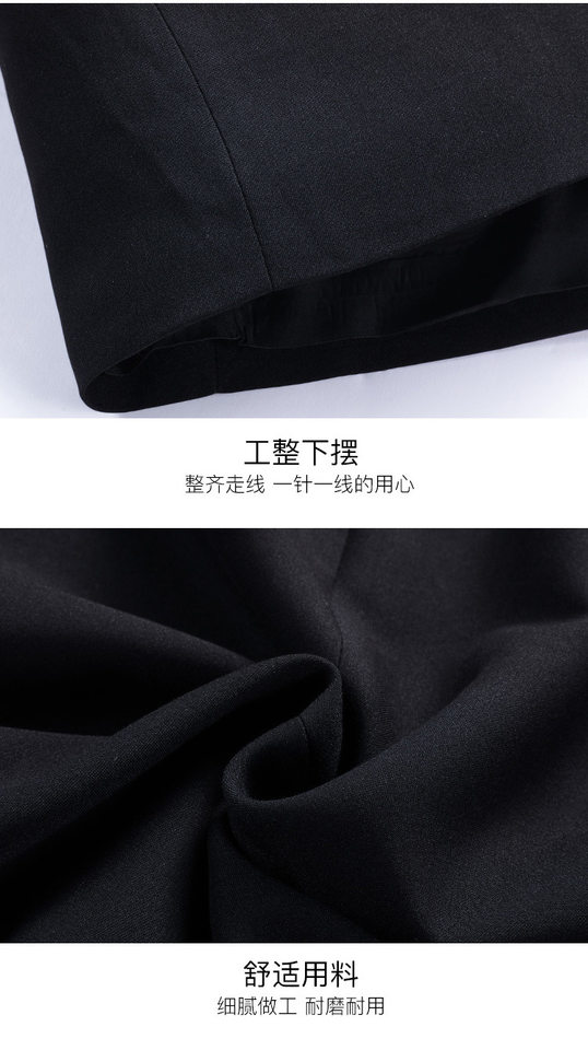 Áo vest nam dáng ôm một hàng cúc xẻ tà sau phong cách Hàn Quốc — Màu đen chi tiết 15