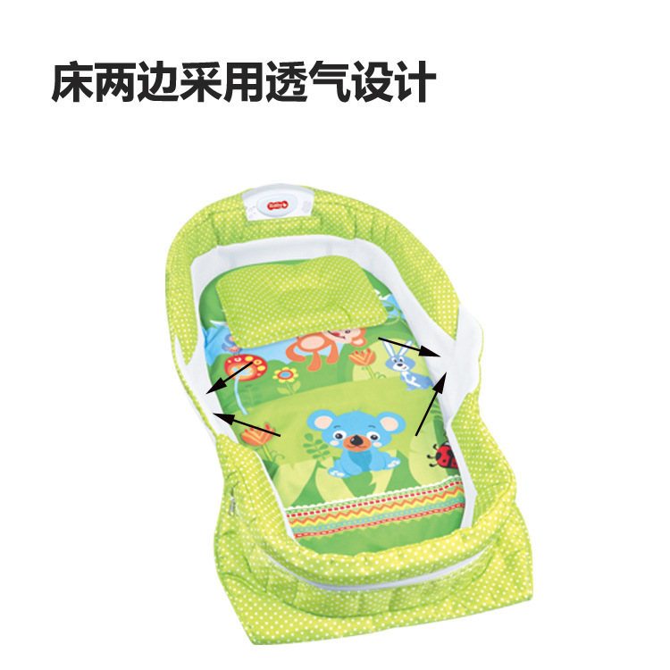 音乐灯光折叠式婴儿卡通图案床中床 简便带蚊帐全包围婴儿分隔床详情图6
