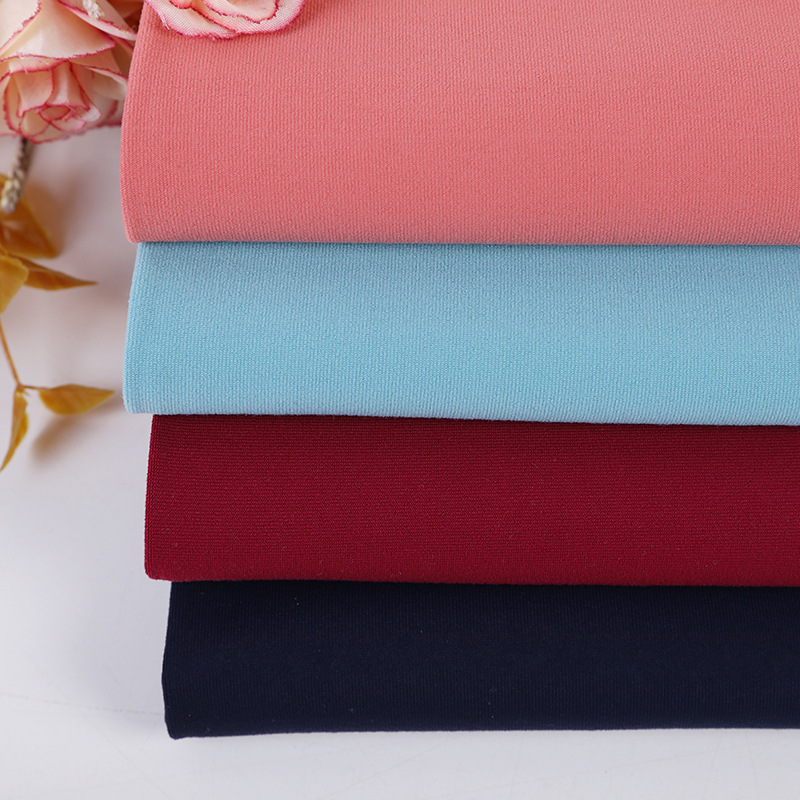 现货供应锦纶仿棉瑜伽服面料，锦氨汗布、速干高弹运动文胸面料