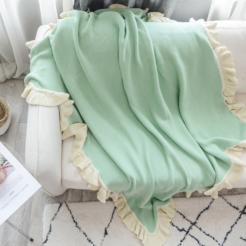 Lehká luxusní severská jednoduchá celobavlněná černá keprová deka do hotelové ložnice, vlněná deka, povlečení_voghion.com