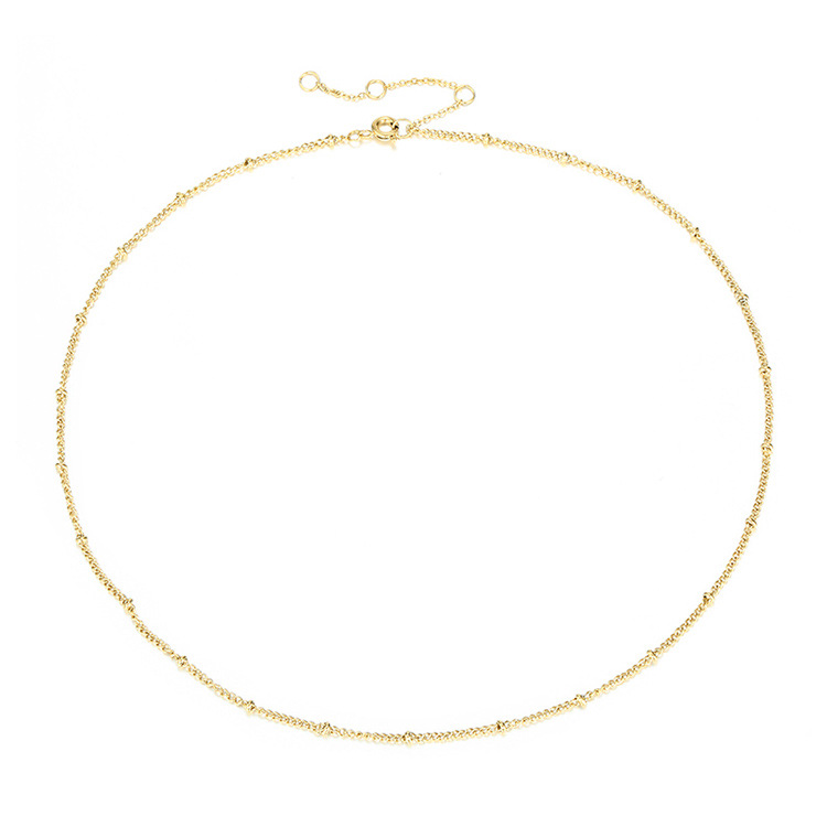 Collar Para Mujer De Cadena De Clavícula Simple Acero Inoxidable  Oro Rosa display picture 5