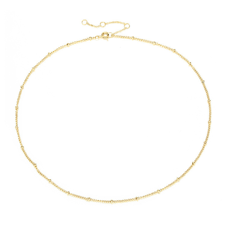 Emanco  Europäische Und Amerikanische Neue Produkte Einfache Edelstahl Kette Weibliche Roségold Schlüsselbein Kette Halskette Großhandel display picture 5