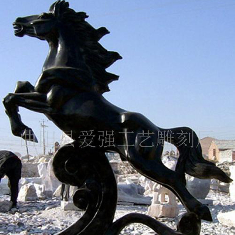 Manufactor Dali stone horse Arts and Crafts Marble Horse sculpture animal Decoration stone carving Gain an immediate victory Decoration
