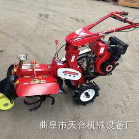 省时省力汽油田园管理机 大葱开沟机图片 186柴油机转弯灵活