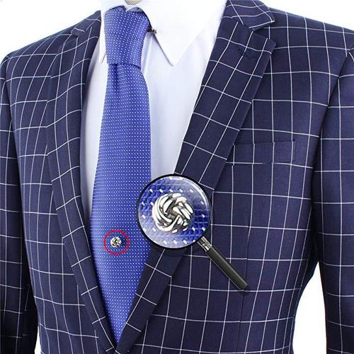 Amazon Best Selling Crystal Rudder Small Collar Pin Buckle Tie Tack With Chains Gold Tie Clip