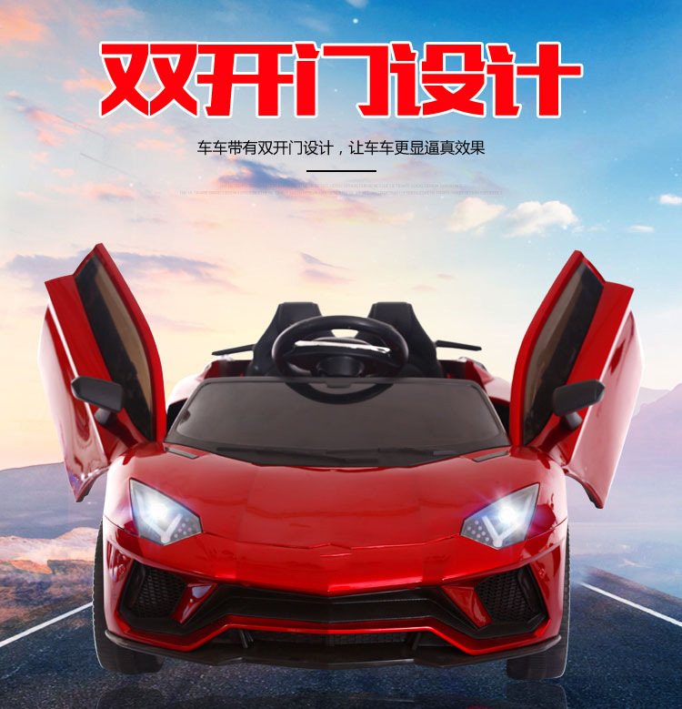 Juguete para niños coche eléctrico portátil de control remoto para niños eléctrico de cuatro ruedas coche doble coche cochecito de juguete al por mayor